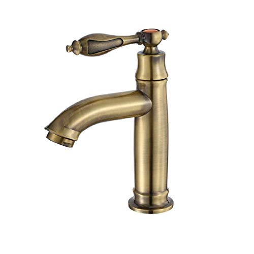 UQACHG Badezimmer Antik Messing Waschbecken Wasserhahn Einhebel Retro Waschbecken Waschbecken Küche Badezimmer WC Badewanne Wasserhahn von UQACHG