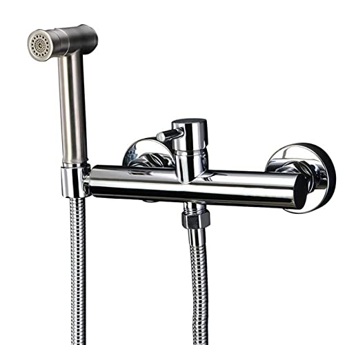 UQACHG Bidet-Wasserhahn, 2 Modi, Hand-Bidet-Sprüh-Set, Messing, Badezimmer, WC, Bidet-Aufsatz-Set, Wandmontage, warmer Mischer, starker Wasserdrucksprüher mit einzelnem Ha, von UQACHG
