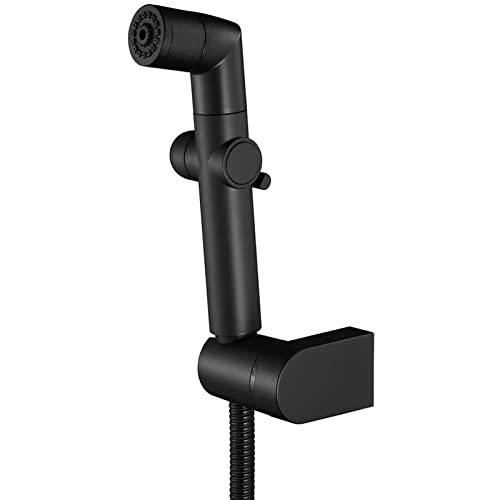 UQACHG Hand-Bidet-Sprüher für Toilette, tragbarer Bauchmuskel-Windel-Sprüher, Doppelfunktionen, Badezimmer-Sprüher für persönliche Hygiene, wandmontierter Bidet-Wasserhahn zum Singen, Schwarz von UQACHG