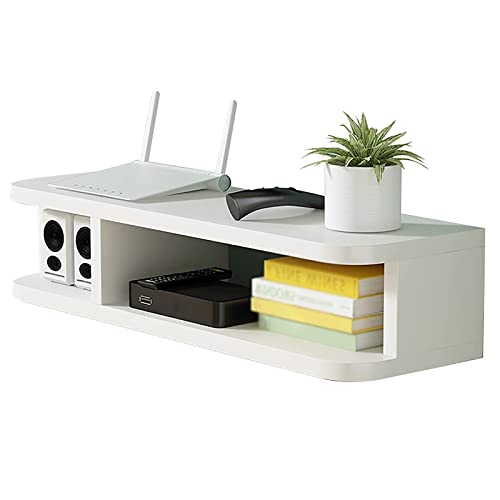 UQACHG Kleiner schwebender TV-Schrank/TV-Ständer – Wandhalterung, Regal, dekorativ, Holz, TV-Schrank, Medienkonsole, schwebender Schreibtisch, Aufbewahrungsstall für Zuhause und Büro, Weiß UQACHG Kleiner schwebender TV-Schrank/TV-Ständer – Wandhalterung, Regal, dekorativ, Holz, TV-Schrank, Medienkonsole, schwebender Schreibtisch, Aufbewahrungsstall für Zuhause und Büro, Weiß von UQACHG
