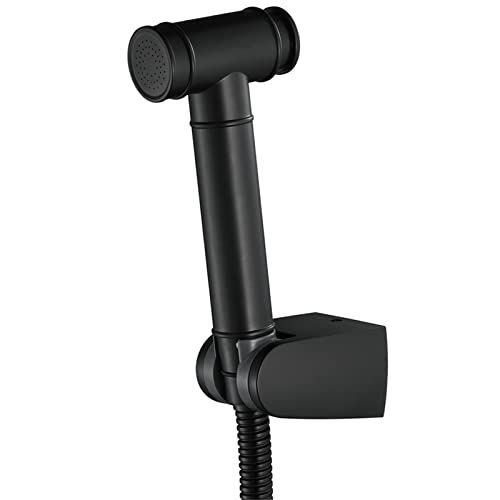 UQACHG Mattschwarzes Bidet-Sprüh-Set, tragbares ABS-Handgerät, Stoffwindelsprüher, Wandmontage, einzelner kalter Bidet-Wasserhahn, Badezimmer-WC, Bidet-Aufsatz-Set für Per, von UQACHG