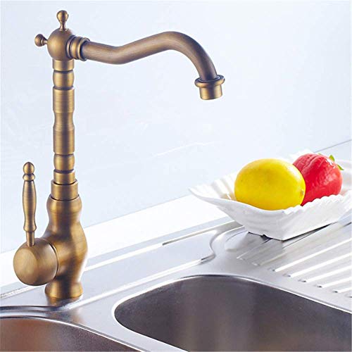 UQACHG Messing Waschtischarmatur Badezimmer Heiß- und Kaltwassermischer, drehbar Höhe Waschbecken über der Theke Waschbecken Wasserhahn, von UQACHG