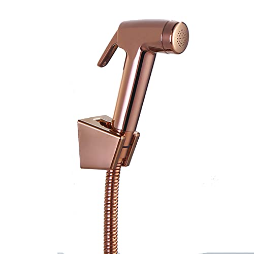 UQACHG Rotgoldener Bidet-WC-Sprüher, Kunststoff-ABS-Tuchwindelsprüher, Wandhalterung, Badezimmer, Dusche, Dusch-Set, druckfreier Wasser-Bidet-Wasserhahn für kaltes Wasser, D, C von UQACHG