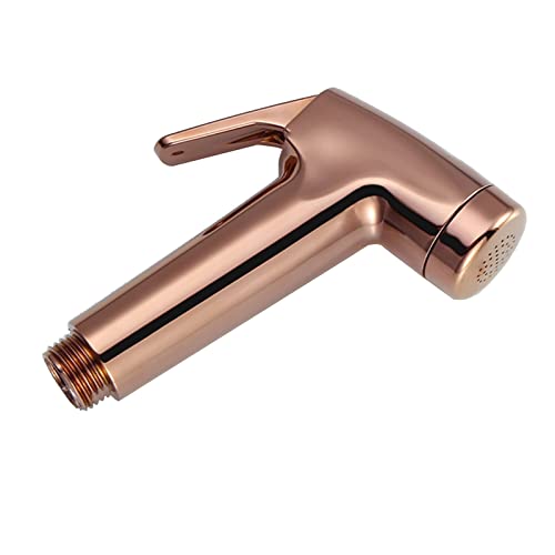 UQACHG Rotgoldener Bidet-WC-Sprüher, Kunststoff-ABS-Tuchwindelsprüher, Wandhalterung, Badezimmer-Dusche, Dusch-Set, druckfreier Wasser-Bidet-Wasserhahn für kaltes Wasser, D, A von UQACHG