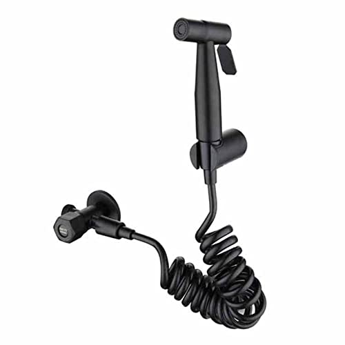 UQACHG Schwarzes Bidet-Sprühgerät für Toilette, tragbares Bidet-Sprüh-Set, Edelstahl-WC-Bidet-Wasserhahn für Badezimmer, Wandmontage, einzelne kalte Stoffwindel, Sp, von UQACHG
