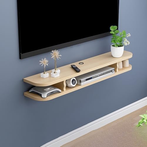 UQACHG Schwebender TV-Ständer, wandmontierter TV-Schrank mit Stauraum, schwebendes Regal für unter dem Fernseher, Medienkonsole, Regal, Schrank, Holz-TV-Konsole, für Wohnzimmer, Schlafzimmer UQACHG Schwebender TV-Ständer, wandmontierter TV-Schrank mit Stauraum, schwebendes Regal für unter dem Fernseher, Medienkonsole, Regal, Schrank, Holz-TV-Konsole, für Wohnzimmer, Schlafzimmer von UQACHG