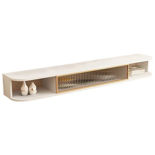 UQACHG Schwimmender TV-Ständer, TV-Medienkonsole, Wandmontage, schwimmender Unterhaltungsschrank, mit Tür, für Wohnzimmer, Schlafzimmer, Weiß, 120 cm UQACHG Schwimmender TV-Ständer, TV-Medienkonsole, Wandmontage, schwimmender Unterhaltungsschrank, mit Tür, für Wohnzimmer, Schlafzimmer, Weiß, 120 cm von UQACHG
