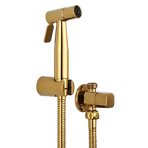 UQACHG Toiletten-Bidet-Sprühgerät, tragbares Badezimmer-Dusch-Set, Titan-Gold, Stoffwindel-Sprüher, Edelstahl-Bidet-Duscharmatur für persönliche Hygiene, Stil, Stil B von UQACHG