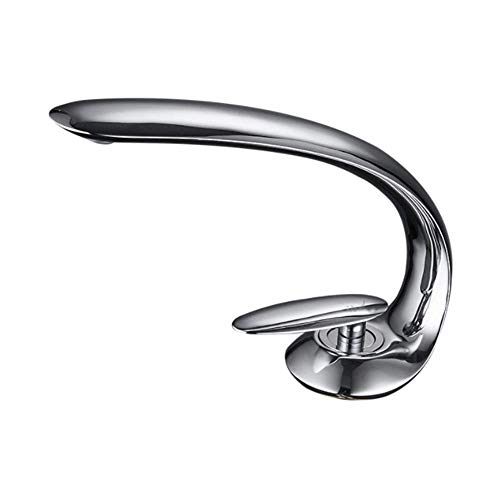 UQACHG Vollkupfer-Chrom-Badezimmer-Waschtischarmatur, Warm- und Kaltwassermischung, moderner Luxus-Badezimmer-Hebel-Wasserhahn, von UQACHG