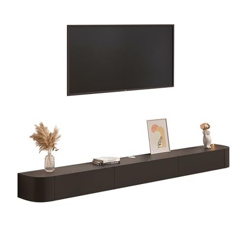UQACHG Wandmontierter TV-Ständer mit Stauraum, schwebender TV-Schrank aus Massivholz, moderne Unterhaltungs-Mittelkonsole für Zuhause und Büro, für 30-65-Zoll-Fernseher, Schwarz, 160 cm UQACHG Wandmontierter TV-Ständer mit Stauraum, schwebender TV-Schrank aus Massivholz, moderne Unterhaltungs-Mittelkonsole für Zuhause und Büro, für 30-65-Zoll-Fernseher, Schwarz, 160 cm von UQACHG