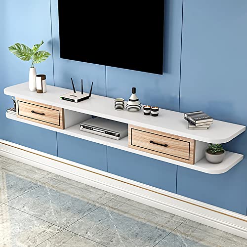 UQACHG Wandmontierter schwebender TV-Ständer/TV-Schrank, Wandbehang, TV-Ständer, Wandregal, mit Schublade und Aufbewahrungseinheit, Audio-/Video-Konsole, Multimedia-Konsole, Game Co, D-100 x 24 x 18 UQACHG Wandmontierter schwebender TV-Ständer/TV-Schrank, Wandbehang, TV-Ständer, Wandregal, mit Schublade und Aufbewahrungseinheit, Audio-/Video-Konsole, Multimedia-Konsole, Game Co, D-100 x 24 x 18 von UQACHG