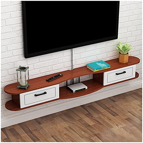 UQACHG Wandmontierter schwimmender TV-Ständer, moderner TV-Schrank, Unterhaltungszentrum-Komponente, mit Tür und Aufbewahrungseinheit, Audio-/Video-Konsole, Multimedia-Konsole, Braun-Rot, 100 x 22 x UQACHG Wandmontierter schwimmender TV-Ständer, moderner TV-Schrank, Unterhaltungszentrum-Komponente, mit Tür und Aufbewahrungseinheit, Audio-/Video-Konsole, Multimedia-Konsole, Braun-Rot, 100 x 22 x von UQACHG