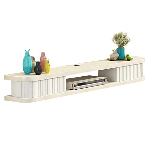 UQACHG Wandmontiertes TV-Regal, schwimmender TV-Ständer/TV-Schrank, Holz-TV-Konsole für Wohnzimmer, Unterhaltungszentrum-Komponente, für Aufbewahrungseinheit, Audio-/Video-Konsole, B-80 x 23,5 x 16 cm von UQACHG