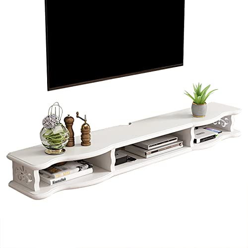 UQACHG Wandmontiertes TV-Regal, schwimmender TV-Ständer/TV-Schrank, Unterhaltungszentrum-Komponente, für Audio-/Video-Konsole, Kabelbox-Router, 140 x 24 x 16 cm von UQACHG