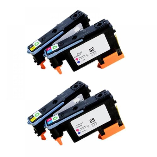 UQDMWOZE Kompatibler PrinThead Kompatibel mit 88 C9381A C9382A Kompatibel mit OfficeJet Pro K5400 K550 K8600 L7480 L7550 L7580 L7590 L7650(88 Printhead 2Set) von UQDMWOZE