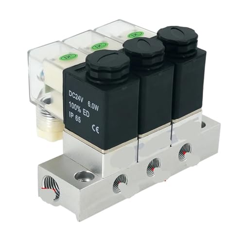3V1-06 3V1-08 2-Positionen 3-Wege elektronisch gesteuertes Magnetventil pneumatischer Luftventilbus AC220V DC24V DC12V(9 Set AC220V) von UQMBCEFDQ