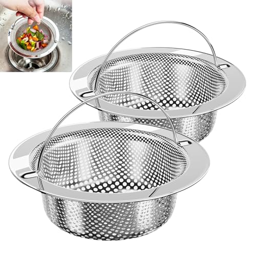 UQMIQURA 2 Stück Abflusssieb Edelstahl, Sieb für Spülbecken mit Griff, Abflusssieb Küchenspüle, Spülbecken Sieb Verstopfungsschutz Küche Abfluss Spüle - 11 x 8 x 2 cm UQMIQURA 2 Stück Abflusssieb Edelstahl, Sieb für Spülbecken mit Griff, Abflusssieb Küchenspüle, Spülbecken Sieb Verstopfungsschutz Küche Abfluss Spüle - 11 x 8 x 2 cm von UQMIQURA