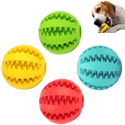 UQMIQURA 4 Stück Hundespielzeug Ball, 5cm Hundeball Robuster Hunde Hundeball mit Zahnpflege-Funktion, Bissfestes Hundespielzeug, Naturgummi Hund Feeder Ball für Kleine Hunde UQMIQURA 4 Stück Hundespielzeug Ball, 5cm Hundeball Robuster Hunde Hundeball mit Zahnpflege-Funktion, Bissfestes Hundespielzeug, Naturgummi Hund Feeder Ball für Kleine Hunde von UQMIQURA