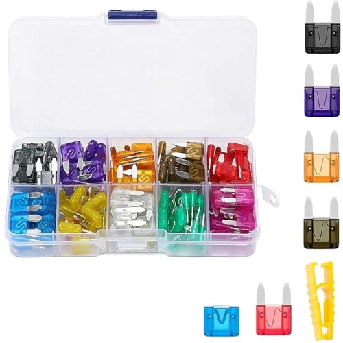 120PCS Fuse Car Kit Assorted Auto Car Truck Standard Blade Fuse Assortment 2A 3A 5A 7.5A 10A 15A 20A 25A 30A 35A Automotive Fuse(Aluminium) von UQOOHKBCU