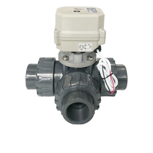 Elektrisches 3-Wege-Wasserventil aus Kunststoff mit 230-V-Antrieb, elektrisch motorisierter Kugelhahn mit IP67-Zertifizierung for die chemische Industrie(BSP THREAD_CR703) von UQOOHKBCU