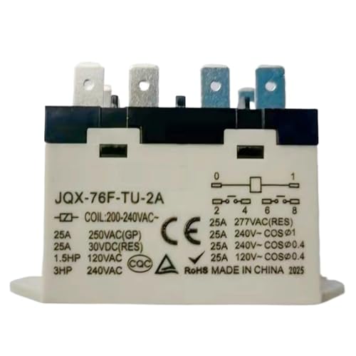 Small High Power Relay JQX-76F-TU-2A 220VAC 380-400VAC 25A RGF2OU700 RGF2OU900 6PIN JQX76FTU2A 6(24V DC) von UQOOHKBCU