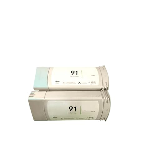 UQXJK 2er-Pack mattschwarze Tintenpatronen, kompatibel mit HP91 C9464A 91MBK Designjet Z6100 Z6100P Drucker von UQXJK