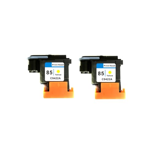 UQXJK C9422A kompatibel mit Druckkopf 85 Designjet 30 90R 130 Yellow Drucker(2X Yellow) von UQXJK