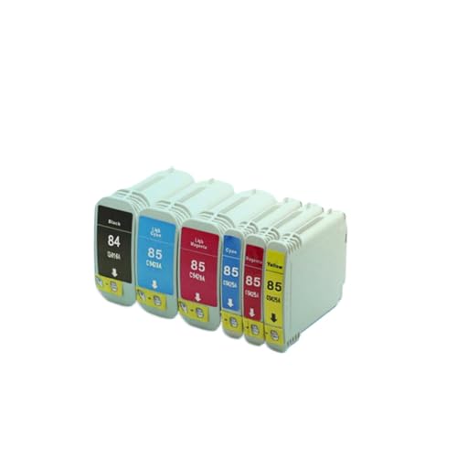 UQXJK Kompatibel mit 6er-Pack Tintenpatronen 84 85 Designjet 30 70 130 130GP 130NR 30GP 30N 90 90GP 90R(1pcs Light Magenta) von UQXJK