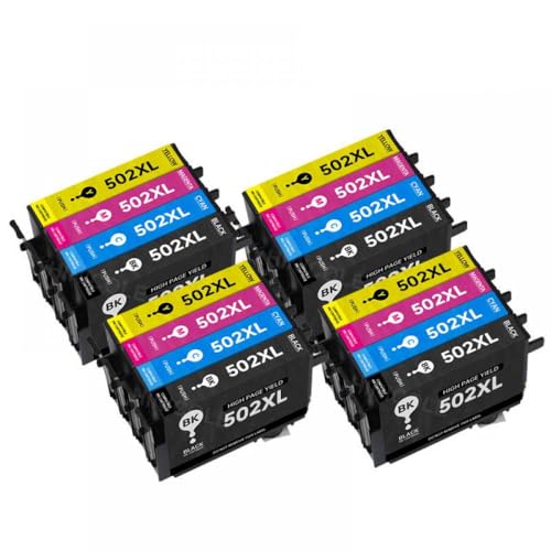 UQXJK Kompatibel mit Patronen 502XL T502 Expression Home XP-5100 XP-5105 Workforce WF-2860DWF WF-2865DW(4 Set) von UQXJK