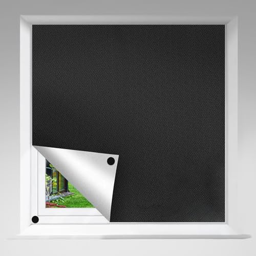 Dachfenster Verdunkelung 300x145cm Fenster Verdunkelungsrollo ohne Bohren 100% Lichtundurchlässig Dachfenster Sonnenschutz Tragbare Reise Fenster Verdunklungsstoff für Schlafzimmer Wohnzimmer und Büro von UQXSTAR