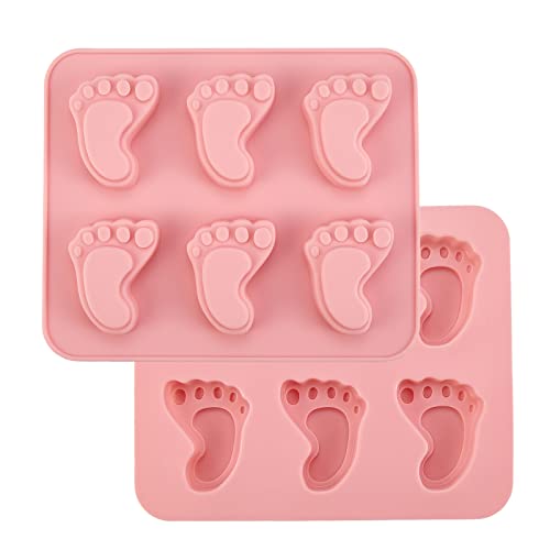 UR URLIFEHALL 2 Stück Babyfüße Harz Lebensmittelqualität Silikon Formen Fondant Formen für DIY Kuchen Schokolade Süßigkeiten Dekoration Seife Herstellung von UR URLIFEHALL
