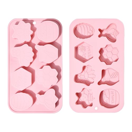 UR URLIFEHALL 2 Stück Bienenmotiv-Silikonformen Wabenform Bienenform Schokoladenformen für DIY Fondant Süßigkeiten Kuchen Dekoration Schmuckherstellung UR URLIFEHALL 2 Stück Bienenmotiv-Silikonformen Wabenform Bienenform Schokoladenformen für DIY Fondant Süßigkeiten Kuchen Dekoration Schmuckherstellung von UR URLIFEHALL