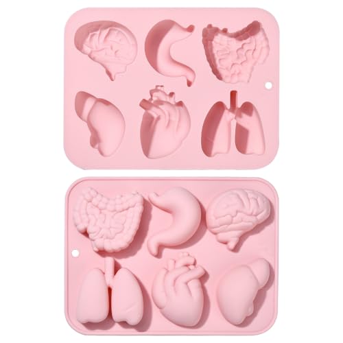 UR URLIFEHALL 2 Stück Silikon Organformen Menschliches Gehirn Herzform Fondant Formen für Süßigkeiten Schokolade Gelee Kekse Wiederverwendbare Backen Lebensmittel UR URLIFEHALL 2 Stück Silikon Organformen Menschliches Gehirn Herzform Fondant Formen für Süßigkeiten Schokolade Gelee Kekse Wiederverwendbare Backen Lebensmittel von UR URLIFEHALL