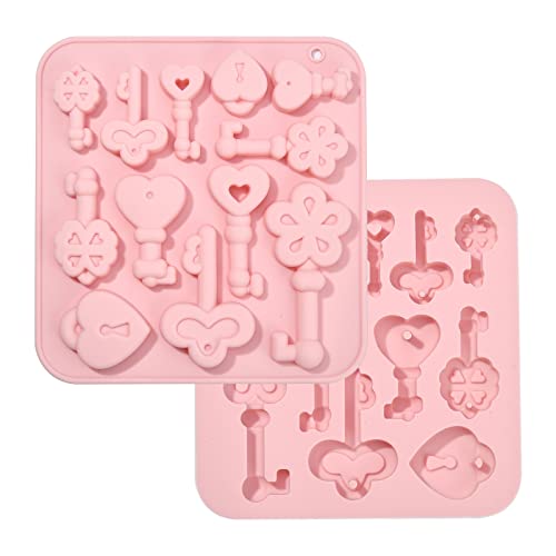 UR URLIFEHALL 2 Stück Vintage Schlüssel Lebensmittelqualität Silikonformen Harz Silikon Backformen für die Herstellung von Schokolade Kuchen Gelee Fondant von UR URLIFEHALL