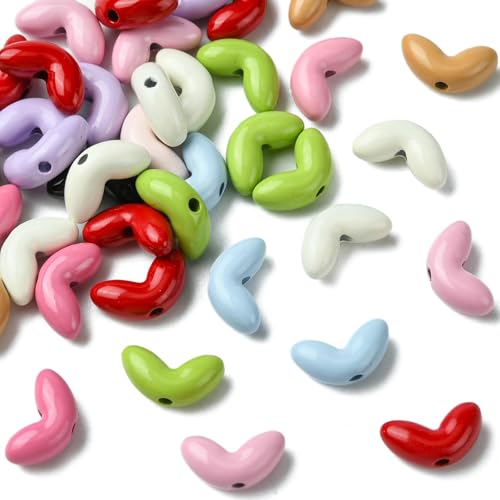 UR URLIFEHALL 40 Stück zufällige Backfarbe Legierung Blatt Abstandshalter Perlen bunte Blätter Perlen für DIY Handwerk Schmuckherstellung Armbänder Halsketten Ohrringe von UR URLIFEHALL