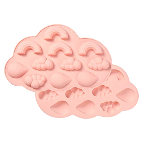 UR URLIFEHALL 5 Stück 3D Regenbogen Wolke Regentropfen Wetter Thema Silikonform Kuchen Bordüre Fondant Formen für Kuchen Dekorieren Schokolade Süßigkeiten von UR URLIFEHALL