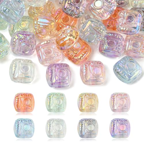 UR URLIFEHALL Acrylperlen für Digitalkameras, UV-beschichtet, schillernd, für selbstgemachte Armbänder, Halsketten, Schmuckherstellung, 40 Stück UR URLIFEHALL Acrylperlen für Digitalkameras, UV-beschichtet, schillernd, für selbstgemachte Armbänder, Halsketten, Schmuckherstellung, 40 Stück von UR URLIFEHALL
