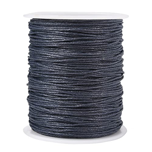 UR URLIFEHALL Ca. 90 m x 1 mm hochwertiges, preußischblaues, gewachstes Baumwollgarn, Makramee, Kunsthandwerksschnur für Schmuckherstellung von UR URLIFEHALL