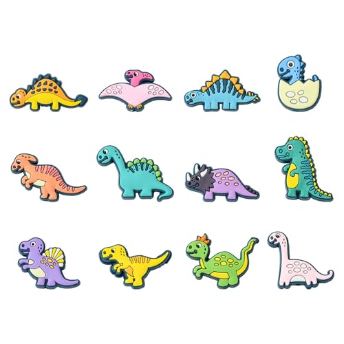UR URLIFEHALL Dinosaurier-Silikonperlen – 12 Stile, Tier-Silikonperlen für Perlenstifte, Kaychain-Schmuckherstellung, 24 Stück UR URLIFEHALL Dinosaurier-Silikonperlen – 12 Stile, Tier-Silikonperlen für Perlenstifte, Kaychain-Schmuckherstellung, 24 Stück von UR URLIFEHALL