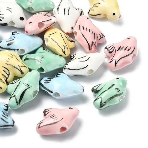 UR URLIFEHALL Mini-Tauben-Porzellanperlen, handgefertigt, Taubenvogel, niedliche Tier-Abstandshalter, Perlen für DIY-Armbänder, Ohrringe, Schmuckherstellung, 20 Stück UR URLIFEHALL Mini-Tauben-Porzellanperlen, handgefertigt, Taubenvogel, niedliche Tier-Abstandshalter, Perlen für DIY-Armbänder, Ohrringe, Schmuckherstellung, 20 Stück von UR URLIFEHALL
