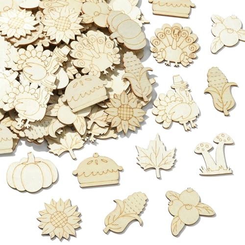 UR URLIFEHALL Unlackierte Holzausschnitte aus Pute, Ahornblatt, Pilz, blanko, Holzverzierungen für Zimmer, Zuhause, Party, Dekoration, 100 Stück UR URLIFEHALL Unlackierte Holzausschnitte aus Pute, Ahornblatt, Pilz, blanko, Holzverzierungen für Zimmer, Zuhause, Party, Dekoration, 100 Stück von UR URLIFEHALL