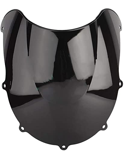Motorrad Windabweiser Motorrad Windschutzscheibe Weiß Motorrad Windschutzscheibe Windschutzscheibe Double Bubble Screen für Suzuki für GSXR 600 750 R für SRAD 1996 1997 1998 1999 GSXR600 GSXR750 ( Far von URAGER