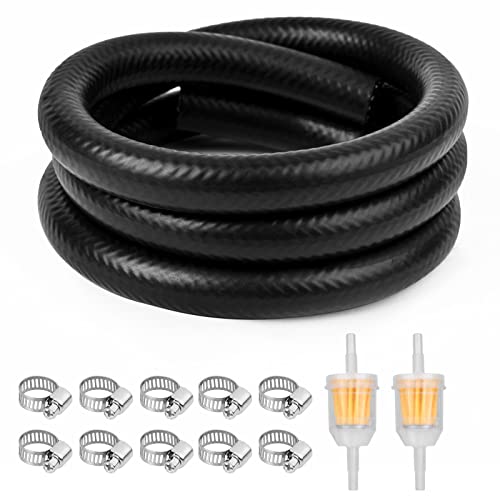 URAQT Benzinschlauch Kit, 2 Meter Ø 8 mm Kraftstoffschlauch Ölschlauch Dieselschlauch mit 10 Stücke Schlauchschellen und 2 Stück Benzinfilter für Auto Motorrad Roller URAQT Benzinschlauch Kit, 2 Meter Ø 8 mm Kraftstoffschlauch Ölschlauch Dieselschlauch mit 10 Stücke Schlauchschellen und 2 Stück Benzinfilter für Auto Motorrad Roller von URAQT