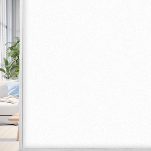 URAQT Fensterfolie Blickdicht Sichtschutzfolie, 44,5 x 200 cm Milchglasfolie Selbsthaftend | Statisch Haftend | mit 3 Zubehör | UV-Schutzm- zuschneidbare Sichtschutzfolie Fenster für Zuhause Büro -A URAQT Fensterfolie Blickdicht Sichtschutzfolie, 44,5 x 200 cm Milchglasfolie Selbsthaftend | Statisch Haftend | mit 3 Zubehör | UV-Schutzm- zuschneidbare Sichtschutzfolie Fenster für Zuhause Büro -A von URAQT