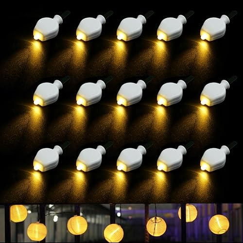 URAQT LED Ballonlichter,15 Stück Warmweiß Lampions Licht LED Laternenlichter LED Luftballon Batteriebetrieben LED Party Lichter Dekoration für Hochzeit Halloween Weihnachten Party (Warm Weiß) von URAQT