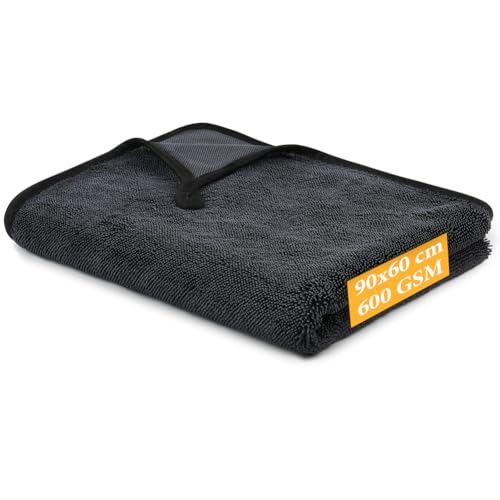 URAQT Mikrofasertücher Auto,Mikrofasertücher Multifunktionales Motorrad Fusselfreie Handtuch,Reinigungstuch Microfasertuch für Auto Haushalt Küche Fenster, 90x60CM von URAQT