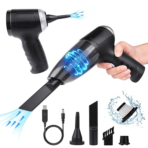 URAQT Mini Handstaubsauger, 3 in 1 Auto Handheld Kabelloser, Multifunktionale Brushless Motor, Kleiner Staubsauger Auto für Outdoor, Office Reinigung und Tierhaare von URAQT