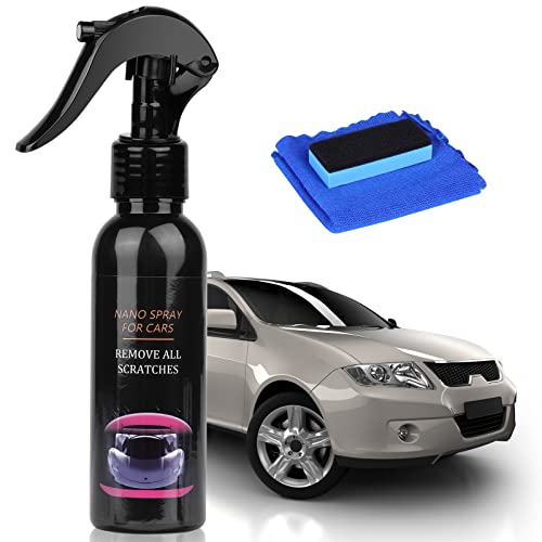 URAQT Nano Auto Kratzerentfernungsspray, 3in1 High Protection Quick Scratch Removal Spray 120 ml Wasserabweisender Auto Reiniger Autolack Reparatur Autoscheiben Reiniger Nano Reparaturspray Für Auto von URAQT