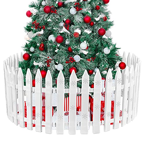 URATOT Dicker Kunststoff-Lattenzaun für Weihnachtsbaum, Mini-Zaun, Dekoration für Weihnachten, Hochzeit, Party, Gartenhaus, 25-teilig, 30 cm, Weiß URATOT Dicker Kunststoff-Lattenzaun für Weihnachtsbaum, Mini-Zaun, Dekoration für Weihnachten, Hochzeit, Party, Gartenhaus, 25-teilig, 30 cm, Weiß von URATOT