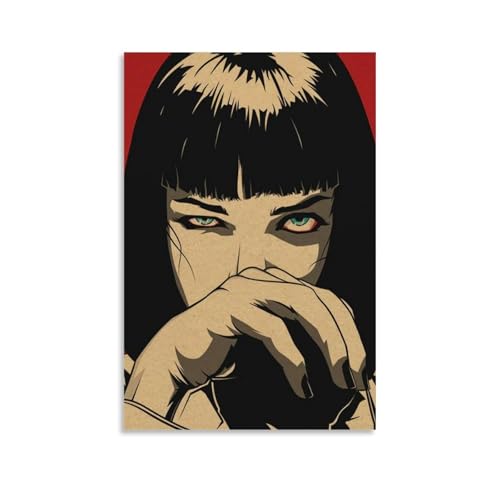 URAUIH Filmposter Pulp Fiction, Schlafzimmer, Wohnzimmer, Wandkunst-Deco-Poster, 30 x 45 cm, ungerahmter Stil von URAUIH